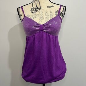 G21 Purple Sequin Women's Top